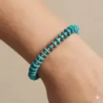 Turquoise Stone Coin Bracelet | Natural Beaded Jewellery - Image 2
