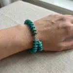 Turquoise Stone Coin Bracelet | Natural Beaded Jewellery