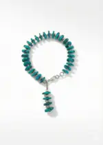 Turquoise Stone Coin Bracelet | Natural Beaded Jewellery - Image 4